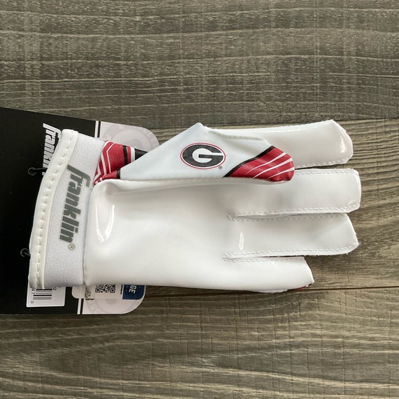 NEW Georgia Bulldogs NCAA Football Receiver Gloves Youth XS/S Franklin - Picture 6 of 6